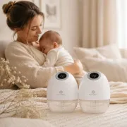 Pompa de san, Petite&Mars, Gaia Duo, Portabila, Cu 3 moduri, Panou control, Autonomie pana la 2.5 h, 9 functii de masaj, Silentioasa- 55db, Capacitate 180 ml, Alb BYN327035