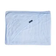 Prosop Din Fibra De Bambus Cu Gluga Pentru Bebelusi Si Copii, Hands-free, Prince Blue, 85x85cm Pjb21029