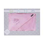 Prosop Din Fibra De Bambus Cu Gluga Pentru Bebelusi Si Copii, Hands-free, Princess Pink, 85x85cm Pjb31030