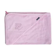 Prosop Din Fibra De Bambus Cu Gluga Pentru Bebelusi Si Copii, Hands-free, Princess Pink, 85x85cm Pjb31030