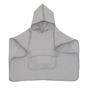 Prosop Poncho Pentru Bebelue I E I Copii, Din Bumbac Muselina Cu Gluga E I Buzunar, Gri, 60x65 Cm ,   Amy Pjb83892
