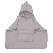Prosop Poncho Pentru Bebelue I E I Copii, Din Bumbac Muselina Cu Gluga E I Buzunar, Gri, 60x65 Cm ,   Amy Pjb83892