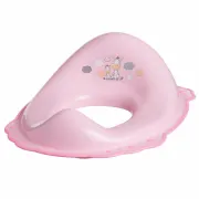 Reductor Toaleta Copii, Antiderapant, Zebra Light Pink, Maltex Baby Pjb9243