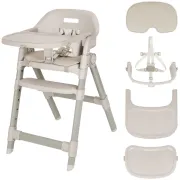 Scaun de masa, Lionelo, Matt, 3 in 1, Pliabil, Cu tava detasabila, Cu centuri de siguranta in 5 puncte, Suport pentru picioare si sezut reglabile, Pana la 110 kg, 6 luni &ndash; adult, Bej BYNLO-MATT_BEIGE_SAND