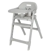 Scaun de masa, Lionelo, Matt, 3 in 1, Pliabil, Cu tava detasabila, Cu centuri de siguranta in 5 puncte, Suport pentru picioare si sezut reglabile, Pana la 110 kg, 6 luni &ndash; adult, Gri BYNLO-MATT_GREY_STONE