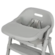Scaun de masa, Lionelo, Matt, 3 in 1, Pliabil, Cu tava detasabila, Cu centuri de siguranta in 5 puncte, Suport pentru picioare si sezut reglabile, Pana la 110 kg, 6 luni &ndash; adult, Gri BYNLO-MATT_GREY_STONE