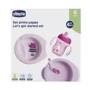 Set diversificare hrana Chicco Let's get started, roz, 6luni+ CHC1620011-7