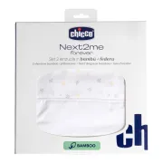 Set lenjerie din fibra bambus pentru patut Chicco Next2Me Forever, Foliage, 0 luni+ CHC0112335-8