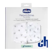 Set lenjerie din fibra bambus pentru patut Chicco Next2Me Forever, Greenery, 0 luni+ CHC0112235-8