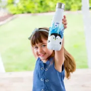 Termos inox pentru copii, Chicco Panda, alb cu figurine, 350ml, 3ani+ CHC1008110-7_NA