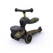 Trotineta Copii Cu Sezut, Suport Jucarie, Transformabila 2in1, Highwaykick 1 Lifestyle Black Gold Limited, 1-5 Ani, Pana La 50 Kg, Scoot  Ride Pjb96530