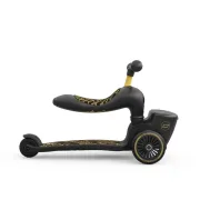 Trotineta Copii Cu Sezut, Suport Jucarie, Transformabila 2in1, Highwaykick 1 Lifestyle Black Gold Limited, 1-5 Ani, Pana La 50 Kg, Scoot  Ride Pjb96530