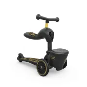Trotineta Copii Cu Sezut, Suport Jucarie, Transformabila 2in1, Highwaykick 1 Lifestyle Black Gold Limited, 1-5 Ani, Pana La 50 Kg, Scoot  Ride Pjb96530