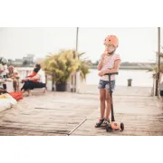 Trotineta Copii Pliabila, Reglabila, Roti Luminoase, Highwaykick 3 Led Peach, 3-6 Ani, Pana La 50 Kg, Scoot  Ride Pjb96357