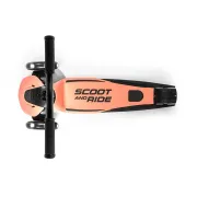 Trotineta Premium Copii Scoot  Ride Highwaykick 5 Led Peach ,   Reglabila, Roti Luminoase, 5 Ani+, Pana La 80 Kg Pjb96436