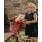 Cap Ghidon Unicorn Wild  Wild ,   Accesoriu Plue  Roz Premium Handmade Belgia Pentru Trotineta E I Bicicleta Copii   Corn Roz Metalic, Montare Velcro Pjbws5204
