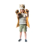 Costum Copii Tigru Wild  Soft ,   Pelerina Plue  Premium 2a N1, Costum E I Paturica De Joaca, Handmade Belgia   3 Ani+ Pjbws1002