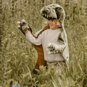 Costum Copii Wild  Soft T-rex ,   Costum Animal Plue  Premium, Pelerina De Joaca E I Paturica Pjbws1020