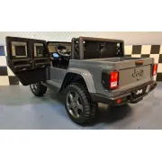 Jeep Electric Pentru Copii Gladiator Rubicon 12v Gri, Licenta Oficiala Jeep ,   2 Locuri, Ue I Functionale Pjbc4k0130r