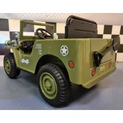 Jeep Electric Pentru Copii Willy 12v Verde Militar, Design Retro ,   Telecomanda 2.4g, 4 Motoare   3-5 Ani Pjbc4k103