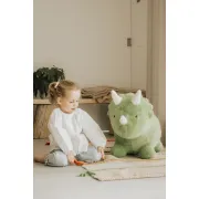 Jucarie Gonflabila Premium Wild  Soft Dino Triceratops ,   Plue  Ultra-moale Verde, Pompa Inclusa, Cutie Cadou   3 Ani+, Joaca Activa A N Interior Pjbws4852