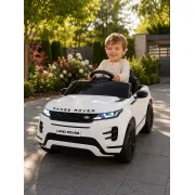Mae Ina Electrica Pentru Copii Range Rover Evoque 12v 10ah Alb ,   4 Motoare, Suspensii, Telecomanda 2.4g, Roti Cauciuc, Scaun Piele   3 Ani+ Pjbc4k0099wit