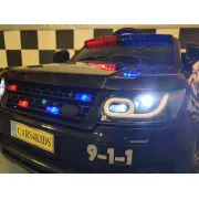 Mae Ina Electrica Politie 12v Pentru Copii, Negru ,   Telecomanda 2.4g, Girofar E I Sirena, Scaun Piele   3-5 Ani Pjbc4kc002
