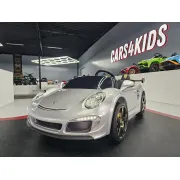 Mae Ina Electrica Porsche Ruf 24v Argintiu Metalic, 2 Locuri, Licenta Oficiala ,   Telecomanda 2.4g, Scaun Piele Pjbc4k322
