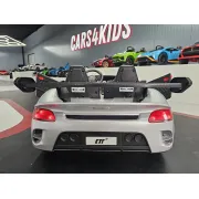 Mae Ina Electrica Porsche Ruf 24v Argintiu Metalic, 2 Locuri, Licenta Oficiala ,   Telecomanda 2.4g, Scaun Piele Pjbc4k322