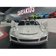 Mae Ina Electrica Porsche Ruf 24v Argintiu Metalic, 2 Locuri, Licenta Oficiala ,   Telecomanda 2.4g, Scaun Piele Pjbc4k322
