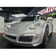 Mae Ina Electrica Porsche Ruf 24v Argintiu Metalic, 2 Locuri, Licenta Oficiala ,   Telecomanda 2.4g, Scaun Piele Pjbc4k322