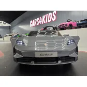 Mae Ina Electrica Porsche Taycan Turbo S 24v Gri, 2 Locuri, Licenta Oficiala ,   Telecomanda 2.4g, Scaun Piele Pjbc4k0988 Grijs
