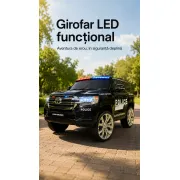 Mae Inuta Electrica Toyota Land Cruiser Police 24v Negru ,   Licenta Oficiala Toyota, Girofar Led, Telecomanda 2.4g   3-5 Ani Pjbc4k2022