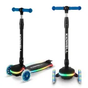 Trotineta Copii 3 Roti Kidwell Lumo Blue, Platforma Led + Roti Led, Pliabila, Reglabila, 3+ Ani Pjbhubalum01a2