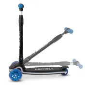 Trotineta Copii 3 Roti Kidwell Lumo Blue, Platforma Led + Roti Led, Pliabila, Reglabila, 3+ Ani Pjbhubalum01a2