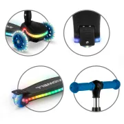 Trotineta Copii 3 Roti Kidwell Lumo Blue, Platforma Led + Roti Led, Pliabila, Reglabila, 3+ Ani Pjbhubalum01a2