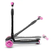 Trotineta Copii 3 Roti Kidwell Lumo Pink, Platforma Led + Roti Led, Pliabila, Reglabila, 3+ Ani Pjbhubalum01a1
