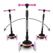 Trotineta Copii 3 Roti Kidwell Lumo Pink, Platforma Led + Roti Led, Pliabila, Reglabila, 3+ Ani Pjbhubalum01a1