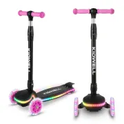 Trotineta Copii 3 Roti Kidwell Lumo Pink, Platforma Led + Roti Led, Pliabila, Reglabila, 3+ Ani Pjbhubalum01a1