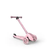 Trotineta Copii Pliabila, Reglabila, Roti Luminoase, Highwaykick 3s Led Rose, 3+ Ani, Pana La 50 Kg, Scoot  Ride Pjb00935