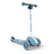 Trotineta Copii Pliabila, Reglabila, Roti Luminoase, Highwaykick 3s Led Steel, 3+ Ani, Pana La 50 Kg, Scoot  Ride Pjb00933