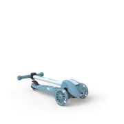 Trotineta Copii Pliabila, Reglabila, Roti Luminoase, Highwaykick 3s Led Steel, 3+ Ani, Pana La 50 Kg, Scoot  Ride Pjb00933