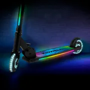 Trotineta Cu 2 Roti Pentru Copii, 3in1, Pliabila, Reglabila, Cu Iluminare Led Incorporata, Mido Black, 5 Ani+, Pana La 100 Kg, Kidwell Pjbhuskmid01a0