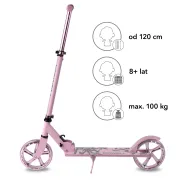 Trotineta Pliabila Kidwell Blast Light Pink, Roti Mari 200 Mm, Rulmenti Abec-7, Ultra Usoara 3.8 Kg, 100 Kg, 8+ Ani Pjbhuskbla01a3