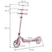 Trotineta Pliabila Kidwell Blast Light Pink, Roti Mari 200 Mm, Rulmenti Abec-7, Ultra Usoara 3.8 Kg, 100 Kg, 8+ Ani Pjbhuskbla01a3