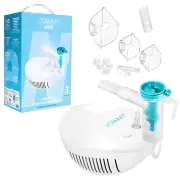 Aparat de aerosoli Vitammy eNEB, nebulizator cu compresor, 3 moduri de nebulizare, 3 masti, piesa bucala, furtun de 1.6 m, 5 filtre aer, oprire automata BITVitammyeNEB