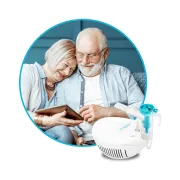 Aparat de aerosoli Vitammy eNEB, nebulizator cu compresor, 3 moduri de nebulizare, 3 masti, piesa bucala, furtun de 1.6 m, 5 filtre aer, oprire automata BITVitammyeNEB