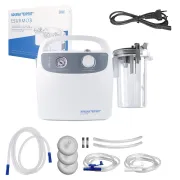 Aspirator electric portabil Novama Expert ESUXMOB, pentru indepartarea secretiilor din caile respiratorii si cavitati, cu acumulator incorporat, vacuum 85 kPa, recipient 1000 ml, pompa fara ulei BITNovamaExpertESUXMOB