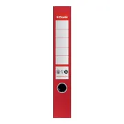 Biblioraft Esselte No.1 Power Recycled, carton, 100% reciclat, reciclabil, certificare FSC, A4, 50 mm, rosu BPTCSL007575
