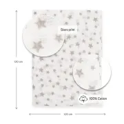 Cearceaf din muselina, 120x120cm, 1 buc star Kreis